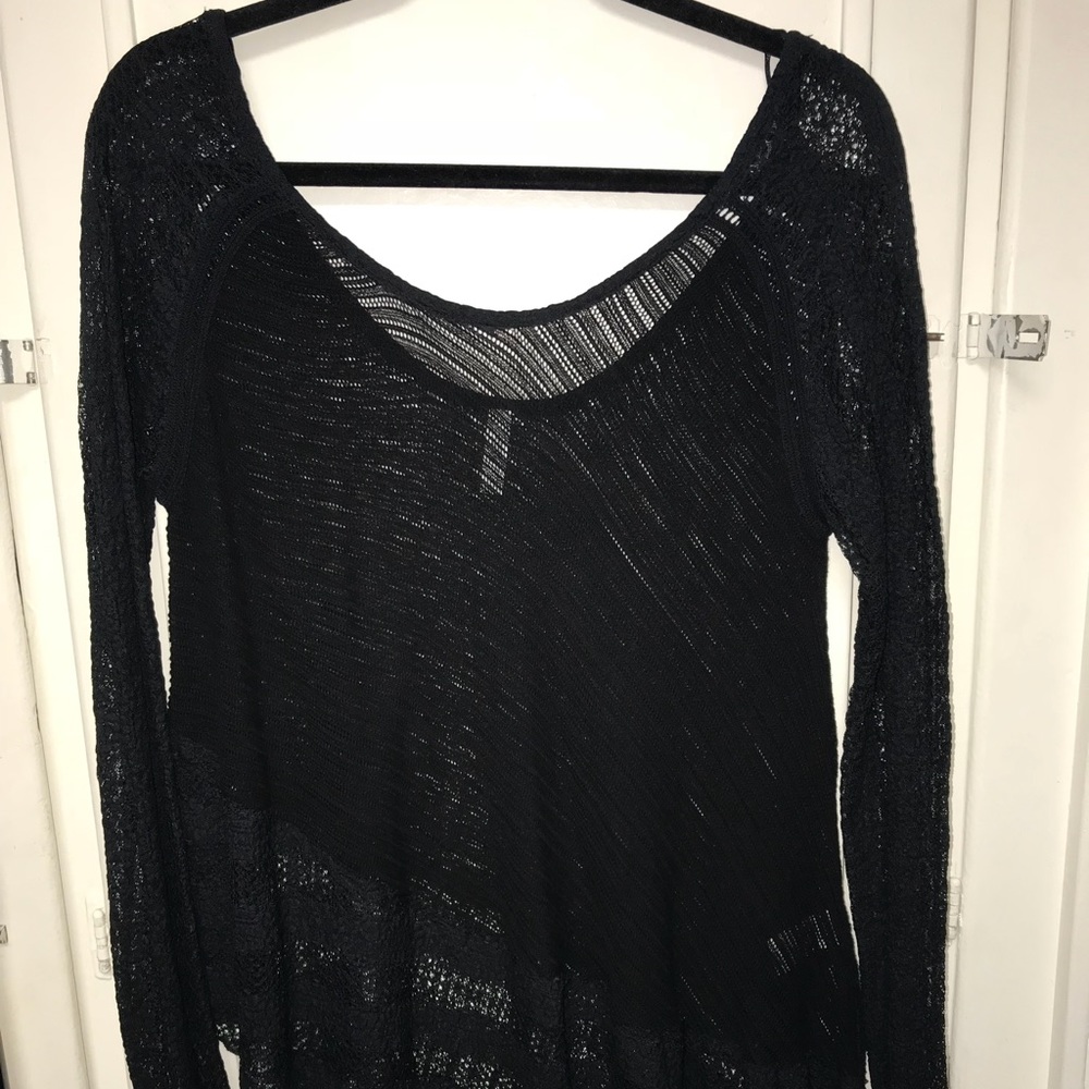 Lace long sleeve flowy shirt
